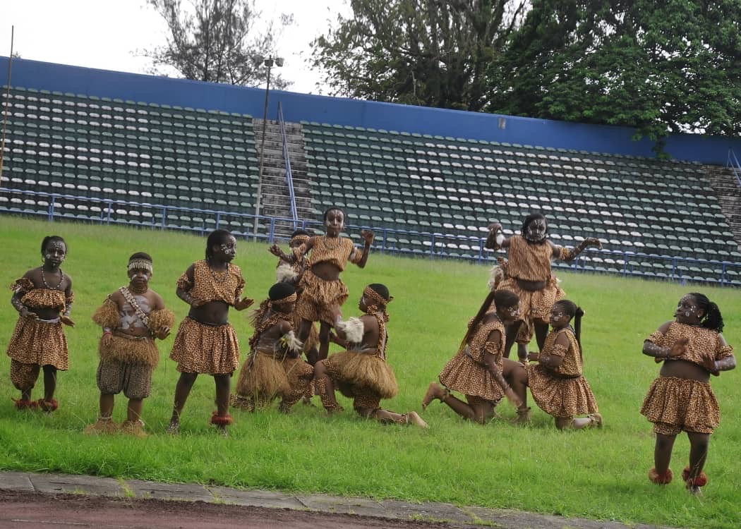 Students cultural dance group at Calabar stadium